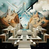 Broken symmetries forming visually captivating composition photo