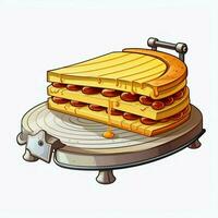 Cake Slicer 2d cartoon illustraton on white background hig photo