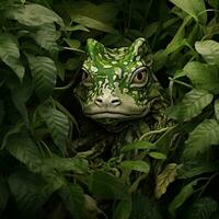 Camouflaged creatures blending into their surroundings photo