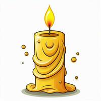 Candle 2d cartoon vector illustration on white background photo