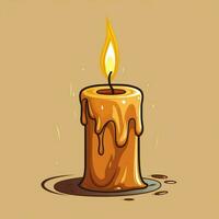 Candle 2d cartoon vector illustration on white background photo