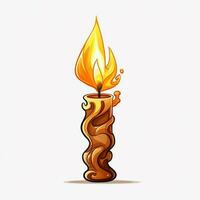 Candle 2d cartoon vector illustration on white background photo