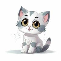 Cat 2d cartoon vector illustration on white background hig photo