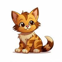 Cat 2d cartoon vector illustration on white background hig photo