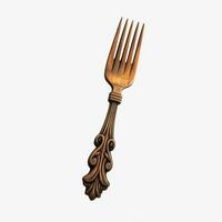 Carving Fork 2d cartoon illustraton on white background hi photo