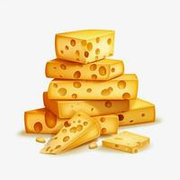 Cheese 2d vector illustration cartoon in white background photo
