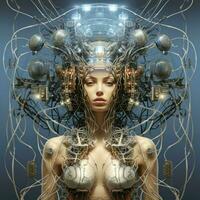 Circuitry gone rogue birthing mesmerizing digital art photo