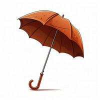 Closed Umbrella 2d cartoon illustraton on white background photo