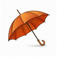 Closed Umbrella 2d cartoon illustraton on white background photo