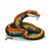 Cobra 2d cartoon vector illustration on white background h photo