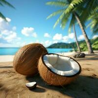 Coconut high quality 4k hdr photo