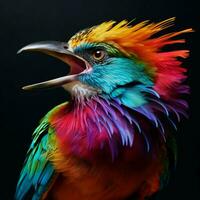 Colorful bird capable of imitating human speech photo