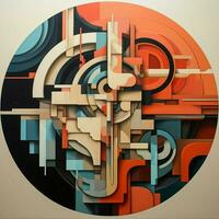 Constructing an abstract puzzle that challenges the viewer photo