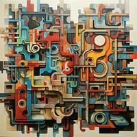 Constructing an abstract puzzle that challenges the viewer photo