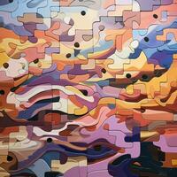 Constructing an abstract puzzle that challenges the viewer photo