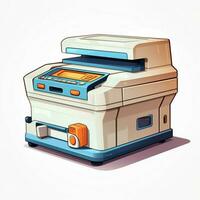 Copier 2d cartoon illustraton on white background high qua photo