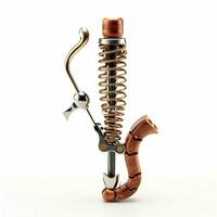 Corkscrew 2d cartoon illustraton on white background high photo