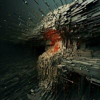 Corrupted data generating mesmerizing art forms photo