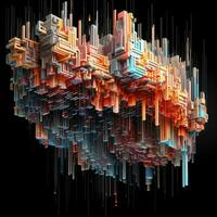 Corrupted data generating mesmerizing art forms photo