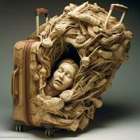 Craft a sculpture that symbolizes the release of emotional photo