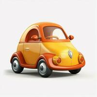 Cozy Coupe 2d cartoon illustraton on white background high photo