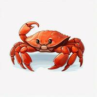 Crab 2d cartoon vector illustration on white background hi photo