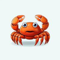 Crab 2d cartoon vector illustration on white background hi photo