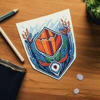 Craft a sticker inspired by a particular sports team photo