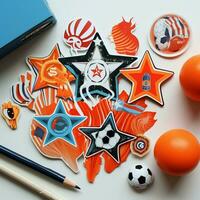 Craft a sticker inspired by a particular sports team photo