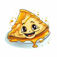 Crepes 2d vector illustration cartoon in white background photo