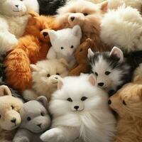 Cuddly creatures with soft fur begging for cuddle sessions photo