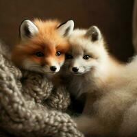 Cuddly creatures with soft fur begging for cuddle sessions photo