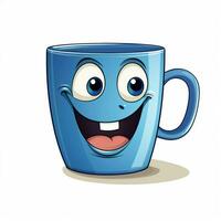 Cup 2d cartoon vector illustration on white background hig photo