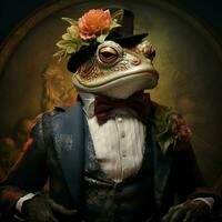 Dapper creatures with fancy accessories and stylish poses photo