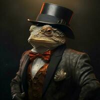 Dapper creatures with fancy accessories and stylish poses photo