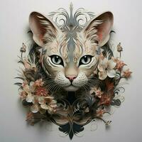 Delicate pets with intricate markings photo