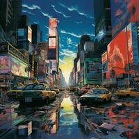 Depict the aftermath and reflection on Y2K once the new mi photo