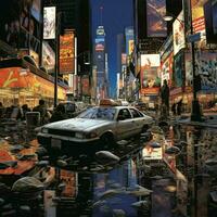 Depict the aftermath and reflection on Y2K once the new mi photo