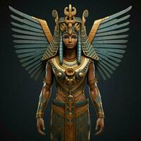 Design a 3D avatar inspired by Egyptian mythology with hie photo