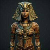 Design a 3D avatar inspired by Egyptian mythology with hie photo