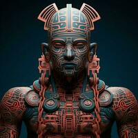 Design a 3D avatar inspired by ancient Mayan civilization photo