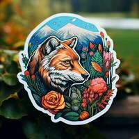 Design a sticker that showcases the beauty of wildlife photo