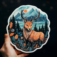 Design a sticker that showcases the beauty of wildlife photo