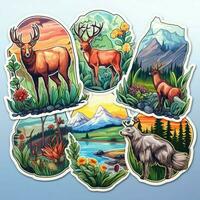 Design a sticker that showcases the beauty of wildlife photo