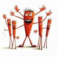 Devil Sticks juggling sticks 2d cartoon illustraton on whi photo