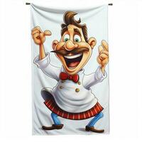 plato toalla 2d dibujos animados ilustracion en blanco antecedentes alto foto