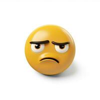 Disappointed Face emoji on white background high quality 4 photo