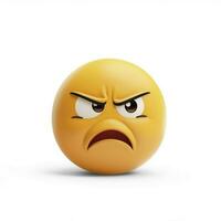 Disappointed Face emoji on white background high quality 4 photo