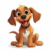 Dog 2d cartoon vector illustration on white background hig photo