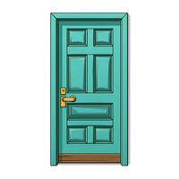 Door 2d cartoon vector illustration on white background hi photo